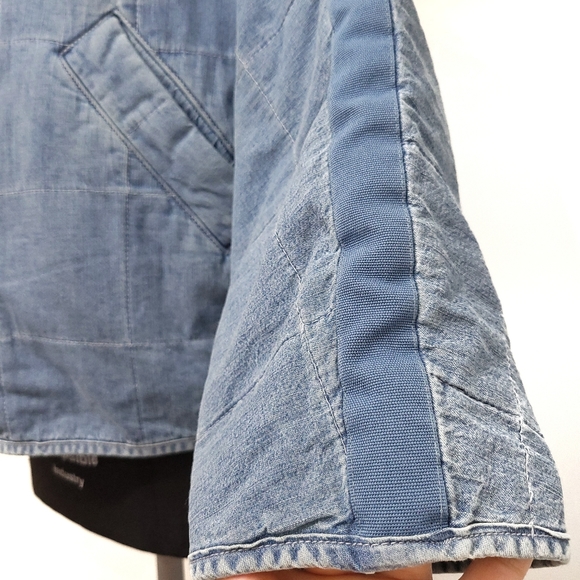 Free People Quilted Denim Oversized Dolman Jacket - Picture 8 of 16